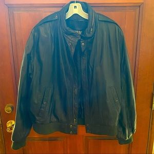 U2 Wear Me Out black genuine leather men’s jacket size 46